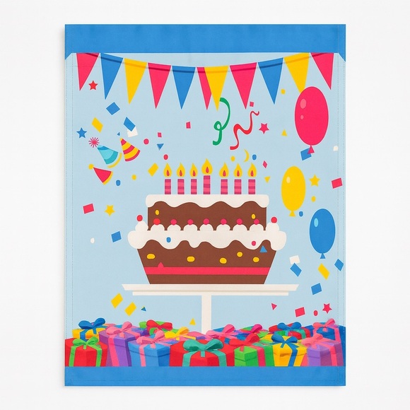 Happy Birthday Garden Flag - Picture 1 of 4